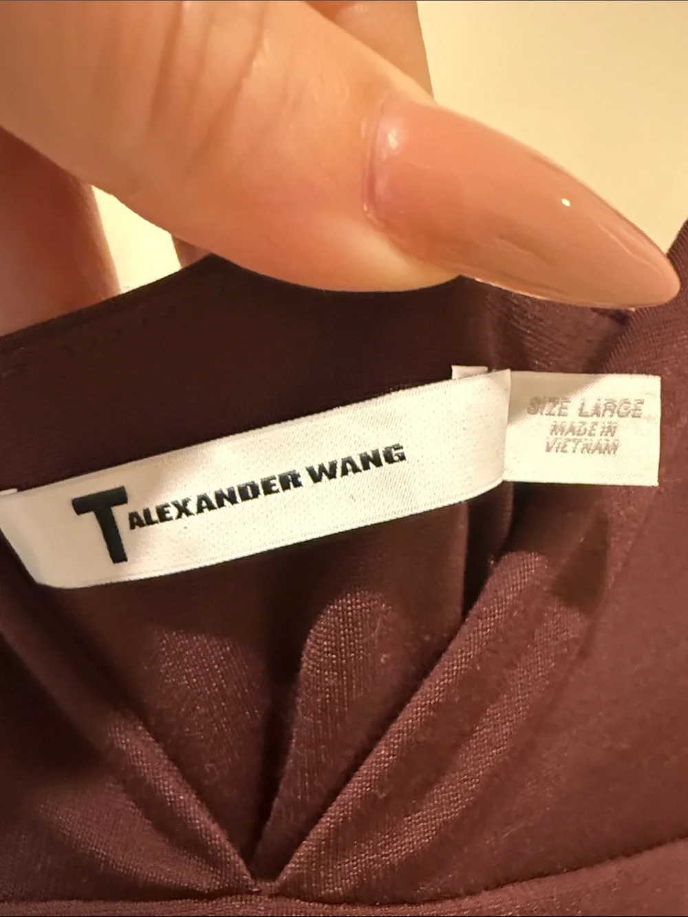 T by Alexander Wang Burgundy Spaghetti-Strap Midi Dress - Picture 2 of 5